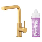 Baterie kuchenne - KFA Armatura DUERO PURE BASIC 6623-915-31 Złoty Stal nierdzewna - miniaturka - grafika 1