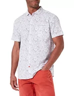 Koszule męskie - Timezone Męska koszula z nadrukiem, Białe rowery, S - miniaturka - grafika 1