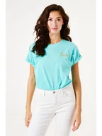 Koszulki i topy damskie - Garcia Koszulka w kolorze turkusowym - miniaturka - grafika 1