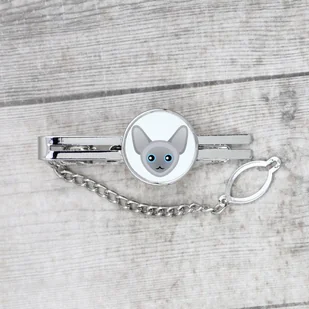 Kot Peterbald Spinka do krawata Męska biżuteria - Spinki do mankietów i krawatów - miniaturka - grafika 1
