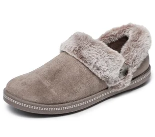 Skechers Damskie przytulne kapcie z tostami Campfire-Fresh, brązowy (taupe), 7 UK Wide - Kapcie damskie - miniaturka - grafika 1