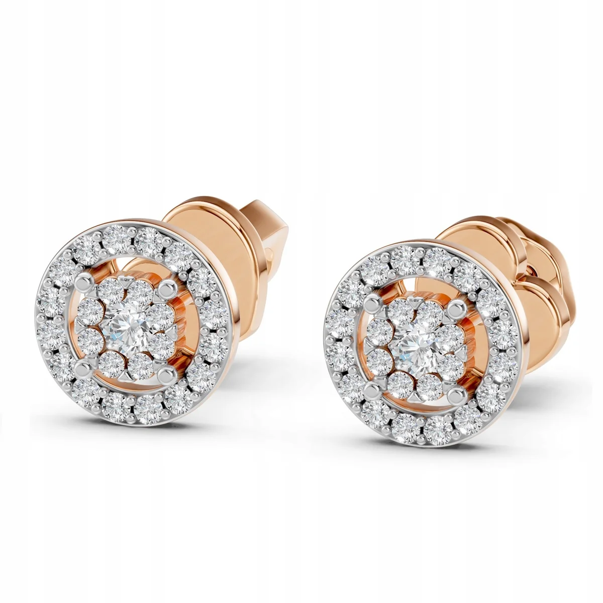 ZŁOTE KOLCZYKI 585 Z DIAMENTAMI BRYLANTAMI 0,28 CT G/Si ESSYA