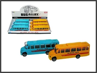Hipo, Autobus szkolny, 17 cm, 2-kolory - Samochody i pojazdy dla dzieci - miniaturka - grafika 1