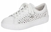 Sneakersy męskie - Rieker L8831-80 37 białe skórzane półbuty trampki sneakersy - miniaturka - grafika 1