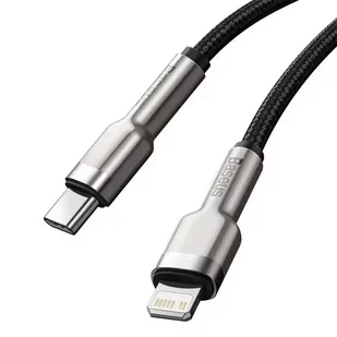 Kabel USB-C do Lightning Baseus Cafule, PD, 20W, 0,25m (czarny) - Kable USB - miniaturka - grafika 3
