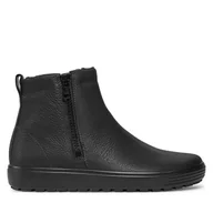 Botki męskie - Sztyblety ECCO Soft 7 Tred 45031401001 Czarny - miniaturka - grafika 1