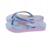 Klapki i japonki damskie - Havaianas Klapki Dziecięce Disney Z Bawełną Niebiesko Różowe 25-26 J1A - miniaturka - grafika 1