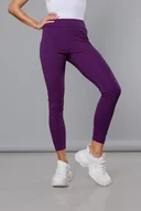Spodnie damskie - LEGGINSY TRENINGOWE DAMSKIE CIEMNY FIOLET (54350) - Therapy - miniaturka - grafika 1