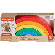 Klocki - Klocki drewniane FISHER PRICE Tęcza HXT73 - miniaturka - grafika 1