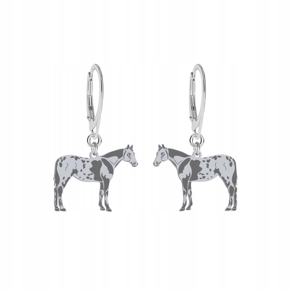 Kolczyki Srebrne Koń Appaloosa 925 Prezent Biżuteria Kobieta GRAWER GRATIS