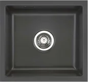 Zlewozmywaki - Zlewozmywak ceramiczny SYSTEMCERAM Mera 42 U Schiefer Korek automatyczny 5301 02 - miniaturka - grafika 1