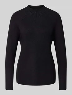 Sweter z dzianiny z prążkowanymi wykończeniami model ‘KANITA’ - Swetry damskie - miniaturka - grafika 1