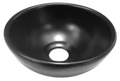 Umywalki - Umywalka nablatowa ceramiczna 20x9 cm czarna matowa CONSILIO - miniaturka - grafika 1