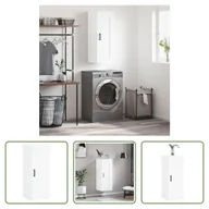 Szafki do salonu - The Living Store Szafka ścienna biała 34,5x34x90 cm Materiał drewnopochodny - miniaturka - grafika 1