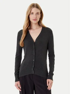 Calvin Klein Kardigan LV044C346G Szary Regular Fit - Swetry damskie - miniaturka - grafika 1