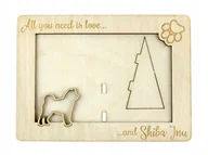 Ramki na zdjęcia - Shiba Inu ramka na zdjęcie z psem grawer - miniaturka - grafika 1