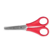 Nożyczki - NOŻYCZKI SZKOLNE 13,5CM Z PODZIAŁKĄ KORALOWE - miniaturka - grafika 1
