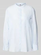 Koszule damskie - Bluzka koszulowa o kroju easy fit z kieszenią na piersi model ‘COTTON VOILE’ - miniaturka - grafika 1