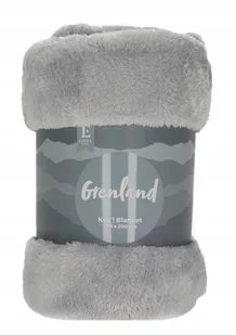 Gruby, puszysty koc 200x220 cm szary GRENLAND VI - Koce - miniaturka - grafika 1