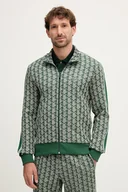 Bluzy męskie - Lacoste bluza męska kolor zielony wzorzysta SH1368 - miniaturka - grafika 1