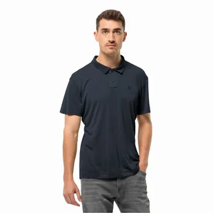 Męska koszulka polo Jack Wolfskin PIKEH POLO M night blue - S - Koszulki męskie - miniaturka - grafika 1