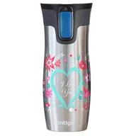 Kubki termiczne - Kubek termiczny Contigo West Loop 2.0 470ml - I love You - Stalowy - miniaturka - grafika 1