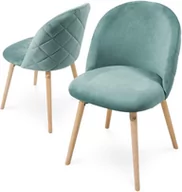Krzesła - Zestaw turkusowych krzeseł do jadalni, 2 szt - miniaturka - grafika 1