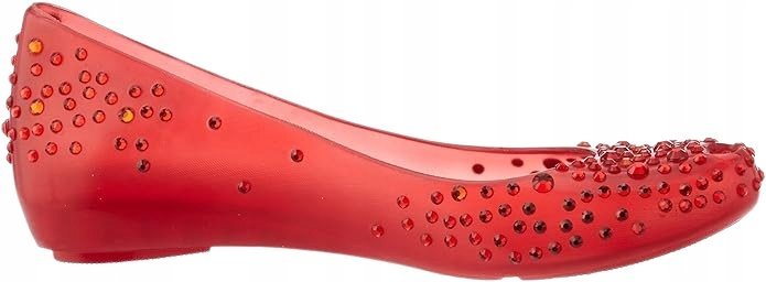 MELISSA CZERWONE BALERINY Z CYRKONIAMI Z SYNTETYKU 35/36 1J3A