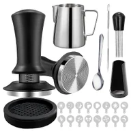 Akcesoria i części do ekspresów do kawy - 22 PCS Akcesoria do espresso Kawa Espresso Tamper Set z Espresso Tamper WDT Narzędzie Mieszadło do kawy Spienianie Pitche 51mm Czarny - miniaturka - grafika 1