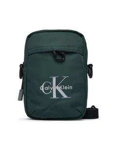 Calvin Klein Saszetka Bold Logo Nylon Slim Reporter LV04D3231G Zielony - Nerki - miniaturka - grafika 1