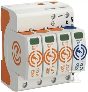 Ogranicznik przepięć, 4p Typ 1+2 (kl. B+C) typ V50-3+NPE-280 - Inne akcesoria elektryczne - miniaturka - grafika 1