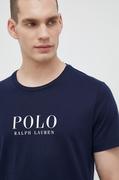 Piżamy męskie - Polo Ralph Lauren t-shirt piżamowy bawełniany kolor granatowy z nadrukiem - miniaturka - grafika 1