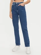 Spodnie damskie - Calvin Klein Jeans Jeansy Authentic J20J224006 Granatowy Straight Fit - miniaturka - grafika 1
