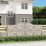 Pozostałe narzędzia ogrodowe - vidaXL Kosze gabionowe, 17 szt, 300x30x120/140cm, galwanizowane żelazo - miniaturka - grafika 1