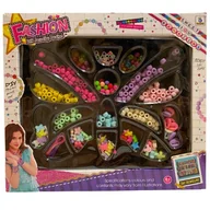 Prace ręczne dla dzieci - ZESTAW KORALIKI DO ROBIENIA BIŻUTERII BRANSOLETEK NASZYJNIKÓW PREZENT - miniaturka - grafika 1