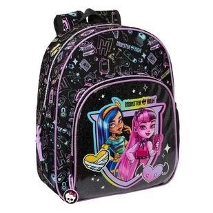 Plecak dziecięcy Monster High czarny 28 x 34 x 10 cm - Plecaki szkolne i tornistry - miniaturka - grafika 1