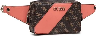 Guess, Camy, Textile Fanny Pack, 4G Logo, Coral/Brown, For Women For Women - Nerki - miniaturka - grafika 1