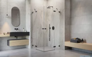 Radaway Essenza Pro Brushed GunMetal Kdd kabina 100x90 cm szczotkowany grafit 10096100-92-01L/10096090-92-01R - Kabiny prysznicowe - miniaturka - grafika 3