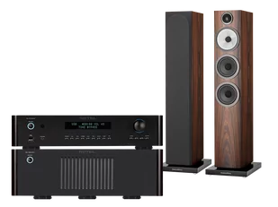 Rotel RC-1572 MkII (czarny) + RB-1582 MkII (czarny) + 704 S3 (mokka) - Zestawy stereo - miniaturka - grafika 1