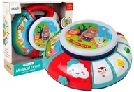 Zabawki interaktywne dla dzieci - LEANToys Interaktywny Bębenek dla Niemowlaka Efekty Świetlne Piosenki Pianinko 21cm - miniaturka - grafika 1