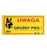 Smycze dla psów - Dingo Tabliczka Ostrzegawcza "Uwaga Groźny Pies!" - miniaturka - grafika 1