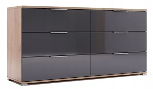 Komoda z szufladami dąb craft + lava mat Z6-N64 - Komody - miniaturka - grafika 1