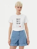 Koszulki i topy damskie - KARL LAGERFELD T-Shirt A2W17103 Biały Regular Fit - miniaturka - grafika 1