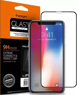 Spigen Szkło do etui Glas.FC iPhone XR, czarna ramka 8809613767261 - Szkła hartowane na telefon - miniaturka - grafika 2