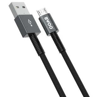 BWOO Kabel USB MicroUSB BWOO X211V 1m Czarny GSM113483 - Kable USB - miniaturka - grafika 1