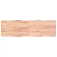 Meble modułowe i akcesoria - vidaXL Blat stołu, jasny brąz, 200x60x6 cm, dąb z naturalną krawędzią - miniaturka - grafika 1