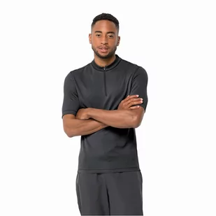 Męska koszulka rowerowa Jack Wolfskin BIKE COMMUTE HZ T M phantom - XXL - Koszulki męskie - miniaturka - grafika 1