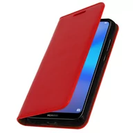 Etui i futerały do telefonów - Etui Folio Prawdziwa Skóra Huawei P20 Lite z uchwytem na kartę Podstawka wideo Czerwone - miniaturka - grafika 1