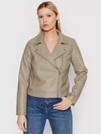 Kurtki damskie - JJXX Kurtka z imitacji skóry Gail 12206262 Szary Regular Fit - miniaturka - grafika 1