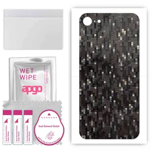 Folia naklejka skórka strukturalna na TYŁ do Apple iPhone SE (2020) -  Carbon Pixel Czarny - apgo SKINS - Szkła hartowane na telefon - miniaturka - grafika 1